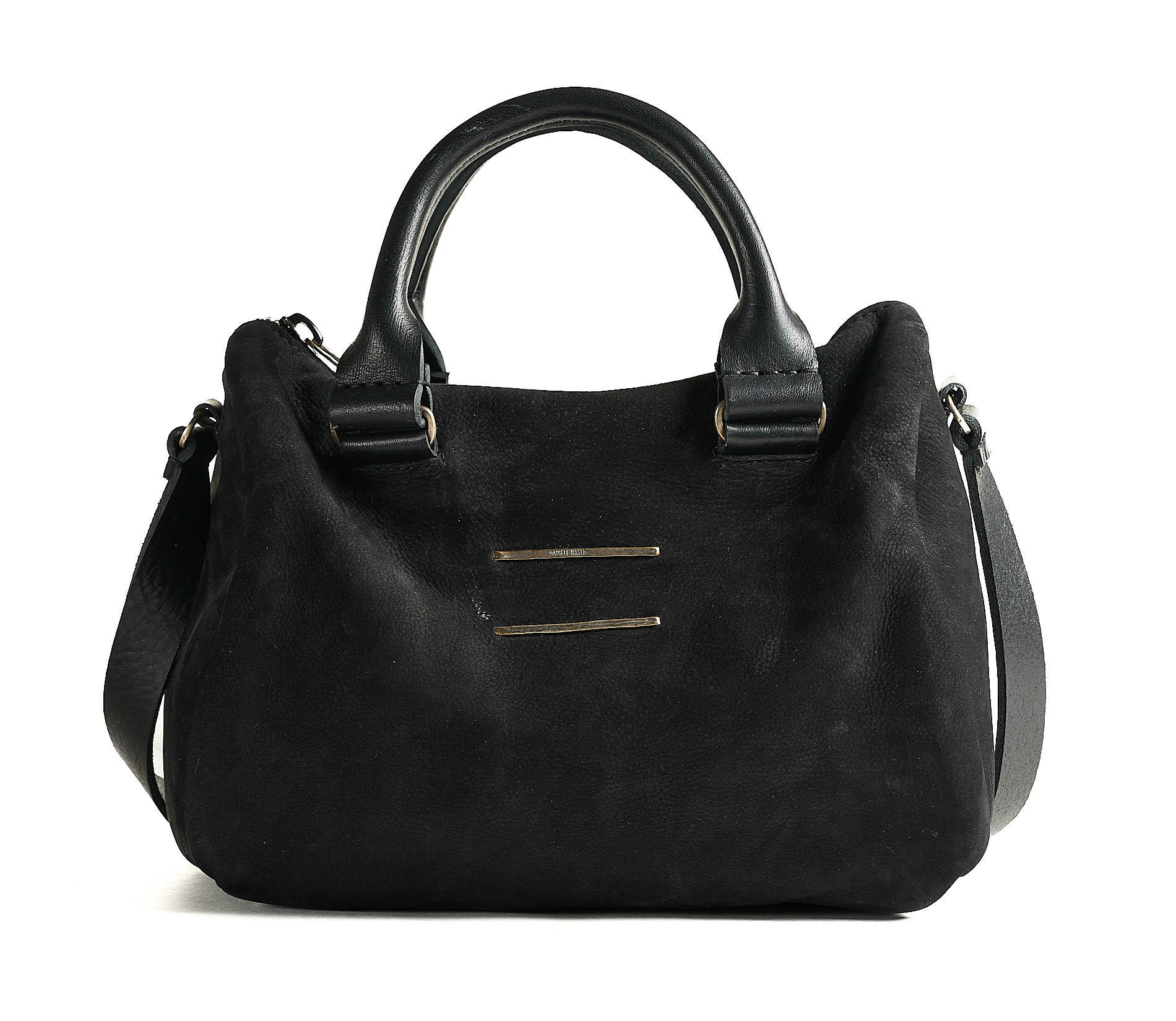 daniele basta leather and silver bags - FRONT